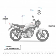 Yamaha YBR 125 2009 decals